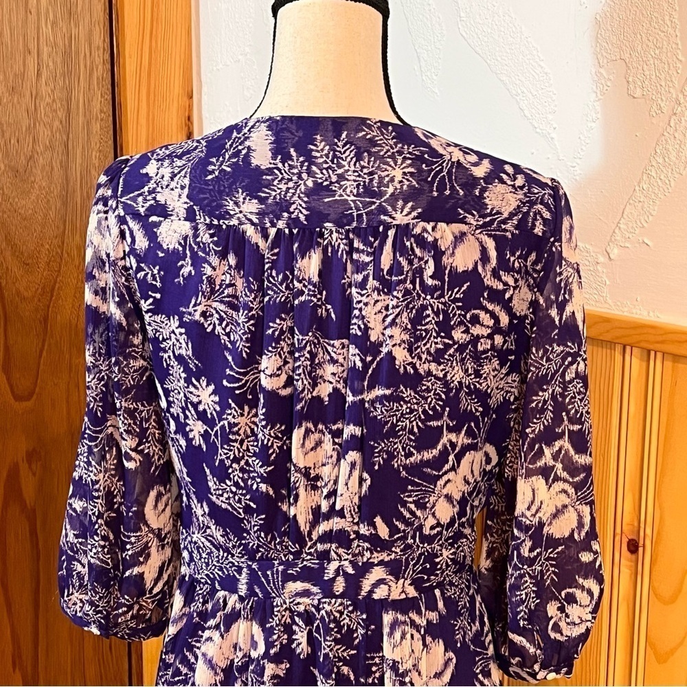Ba&Sh Ulia Purple Violet Floral Wrap Dress Sz-2 - Picture 5 of 12